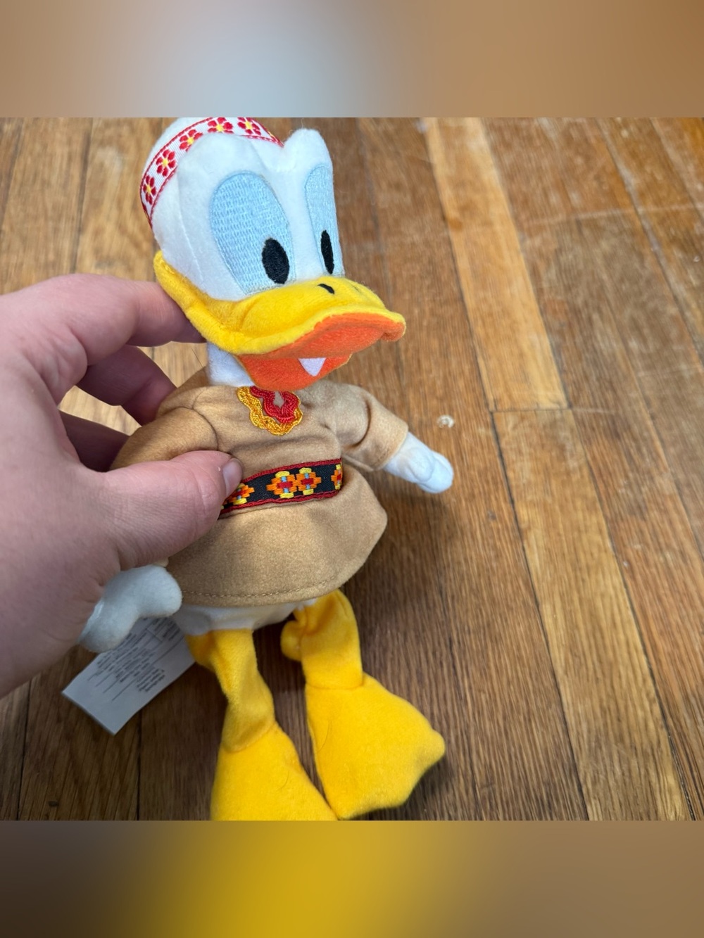 Disney vintage Indian Donald mini bean bag plush